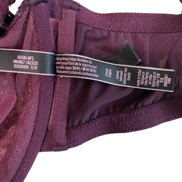 Victoria’s Secret Dream Angels Unlined Balconet 38DDD Plum Purple - Picture 3 of 4